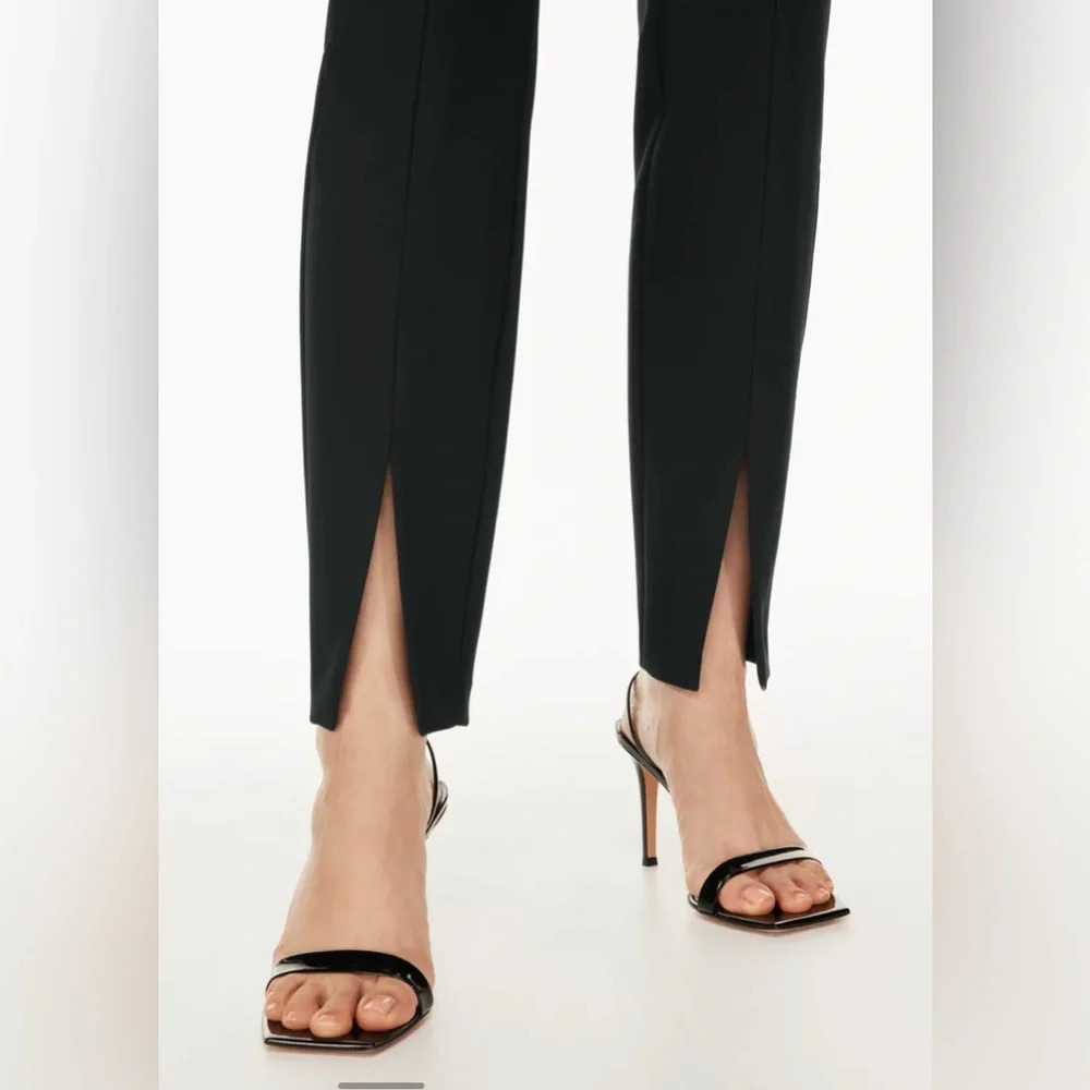 $148 Aritzia Babaton Cassatt Pant in Black Size 6 - High-waisted slit pants - Picture 6 of 16